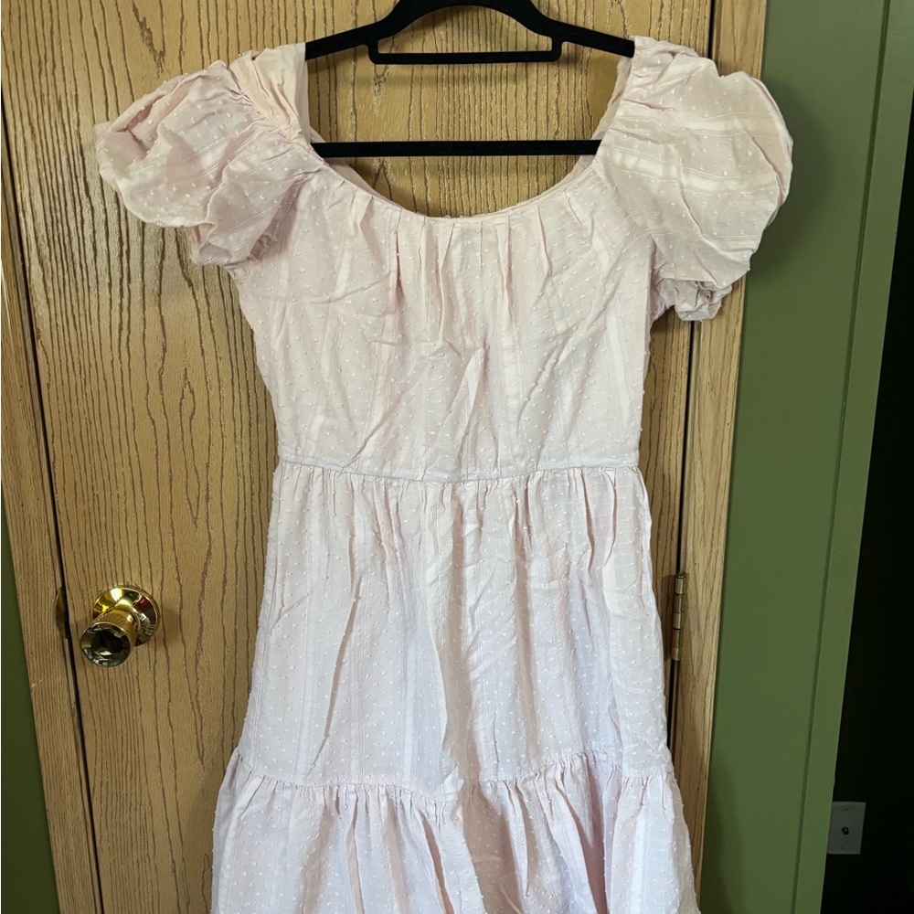 Calvin Klein Pink Puff Sleeve Dress